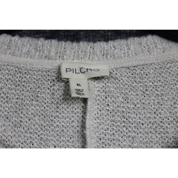 Pilcro Top size XL Cream Babydoll Peplum Sweater Blouse - Picture 4 of 6